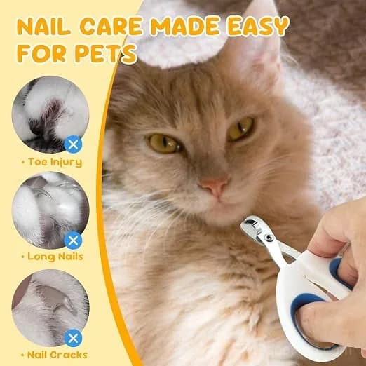 Cat nail clippers, made of stainless steel, suitable for small pets such as cats, rabbits, and dogs. - View 5