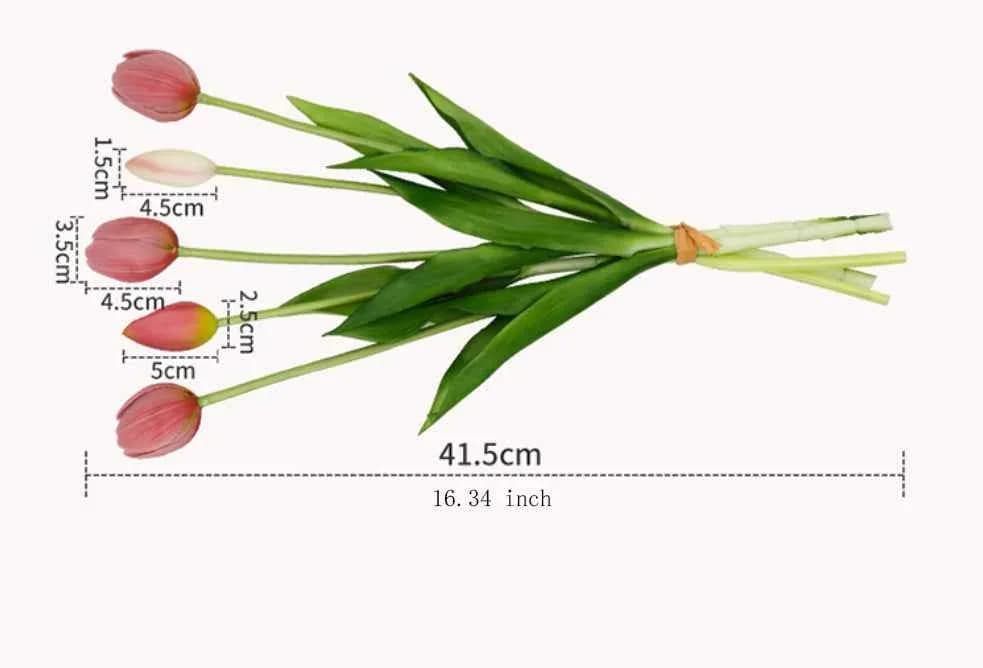 10-Piece UV Resistant Waterproof Faux Tulip Bouquet – Artificial Flowers for Indoor/Outdoor Decor - View 7