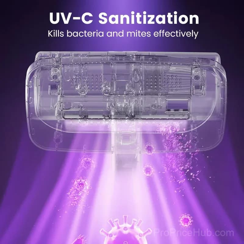 White Cordless Handheld UV Bed Vacuum Cleaner - View 4